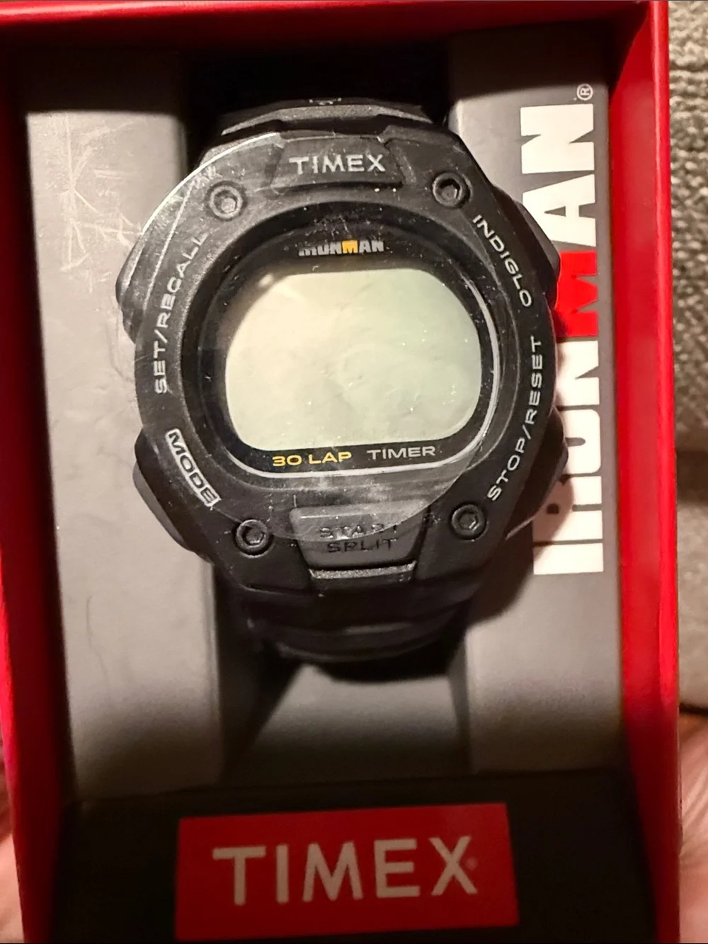 Timex Ironman Black and Red Digital Sport Watch Classic 30 needs battery